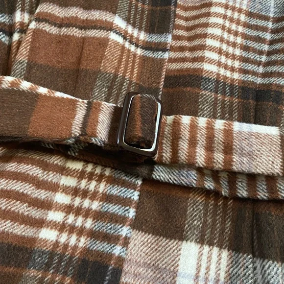 Plaid Brown Women's Coat - Picture 12 of 12